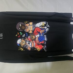 Black Graphic Long Sleeve Shirt